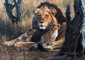 lion et petits